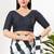 Women's jain silk padded back open elbow sleeves saree blouse