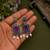 German silver wine geometric drop earrings