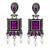German silver wine geometric drop earrings