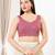 Women's silk padded back open sleeveless saree blouse