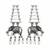 Silver oxidised elephant motif dangler earrings