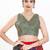 Women's silk padded back open sleeveless saree blouse