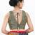 Women's silk padded back open sleeveless saree blouse