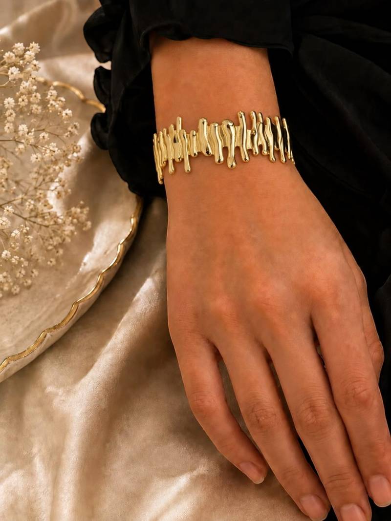 Anti tarnish stainless steel reef adjustable cuff bracelet