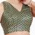 Women's silk padded back open sleeveless saree blouse