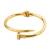 Anti tarnish gold tone nail cuff bracelet