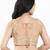 Women's silk padded back open sleeveless saree blouse