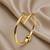 Anti tarnish gold tone nail cuff bracelet
