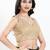 Women's silk padded back open sleeveless saree blouse