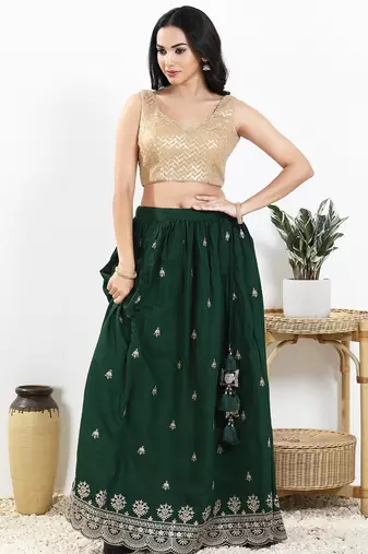 Women's silk padded back open sleeveless saree blouse