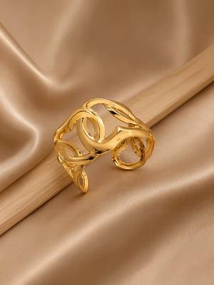 Anti tarnish stainless steel  heart loop cuff kada bracelet 3