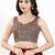 Women's silk padded back open sleeveless saree blouse