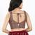 Women's silk padded back open sleeveless saree blouse