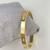 Anti tarnish gold plated classic rivet bangle bracelet