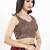 Women's silk padded back open sleeveless saree blouse