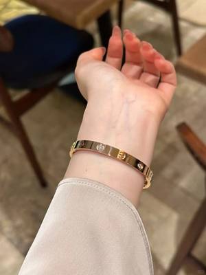Anti tarnish gold plated classic rivet bangle bracelet 4