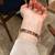 Anti tarnish gold plated classic rivet bangle bracelet