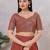 Women's silk padded back open elbow sleeves saree blouse