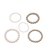 Stainless steel 5pcs stackable stretchable bracelet