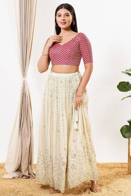 Women's silk padded back open elbow sleeves saree blouse 4