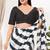 Women's silk padded back open elbow sleeves saree blouse