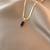 Gold plated anti tarnish black stone pendant necklace chain