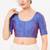 Women's tafeta silk padded front open elbow sleeves saree blouse