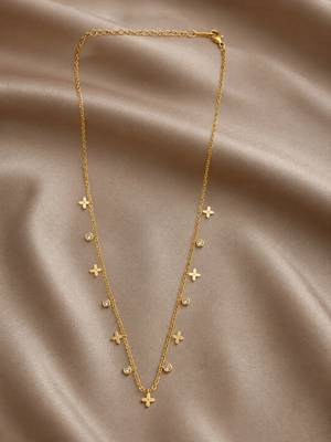 Anti tarnish stainless steel charm necklace chain 4