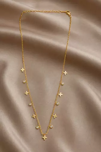 Anti tarnish stainless steel charm necklace chain