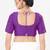 Women's tafeta silk padded front open elbow sleeves saree blouse