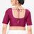 Women's tafeta silk padded front open elbow sleeves saree blouse