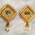Handmade Shubh Labh Door Hanging with Golden Pink Thread Work Traditional Home Wall Hanging (Pack of 2)