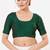 Women's tafeta silk padded front open elbow sleeves saree blouse