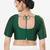 Women's tafeta silk padded front open elbow sleeves saree blouse