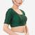 Women's tafeta silk padded front open elbow sleeves saree blouse