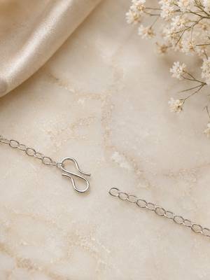 Silver plated baguette cz kamarbandh waist chain 5