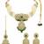 Gold plated kundan green necklace set