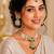 Gold plated kundan green necklace set