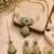 Gold plated kundan green necklace set