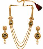 Gold plated layered heritage necklace set