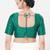 Women's tafeta silk padded front open elbow sleeves saree blouse