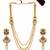 Gold plated layered meenakari necklace set