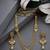 Gold plated layered meenakari necklace set