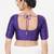 Women's tafeta silk padded front open elbow sleeves saree blouse