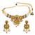 Gold plated jaipuri meenakari choker necklace set