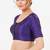 Women's tafeta silk padded front open elbow sleeves saree blouse