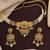 Gold plated jaipuri meenakari choker necklace set