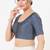 Women's tafeta silk padded front open elbow sleeves saree blouse