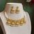 Gold tone floral meenakari cz choker necklace set