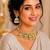 Gold tone floral meenakari cz choker necklace set